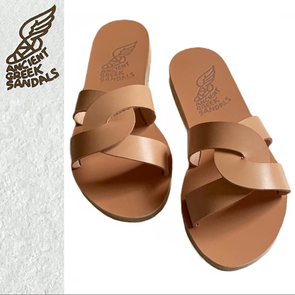 Ancient Greek Sandals Shoes - Ancient Greek Sandals 🆕 Desmos Vachetta Slides • Tan • 35 EU/5 US • BNIB